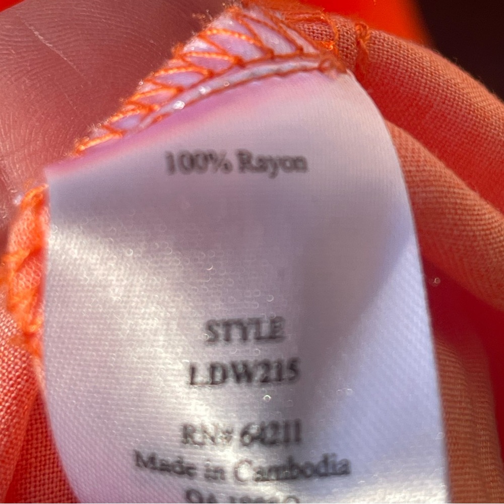 Linea Donatella Orange and Pink Women's Dress Size M - Picture 5 of 12
